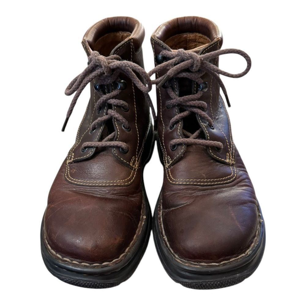 Born Women's Brown Leather Chukka Hi Hiking Boots 7 - Picture 4 of 6